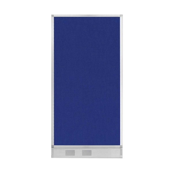 Hush Panel Configurable Cubicle Partition 3' x 6' Royal Blue Fabric w/ Cable Channel